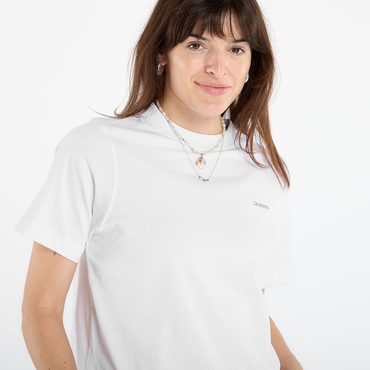 Tričko Queens Queens Essential T-Shirt With Contrast Print 3-Pack Biela | QNS_084, 1