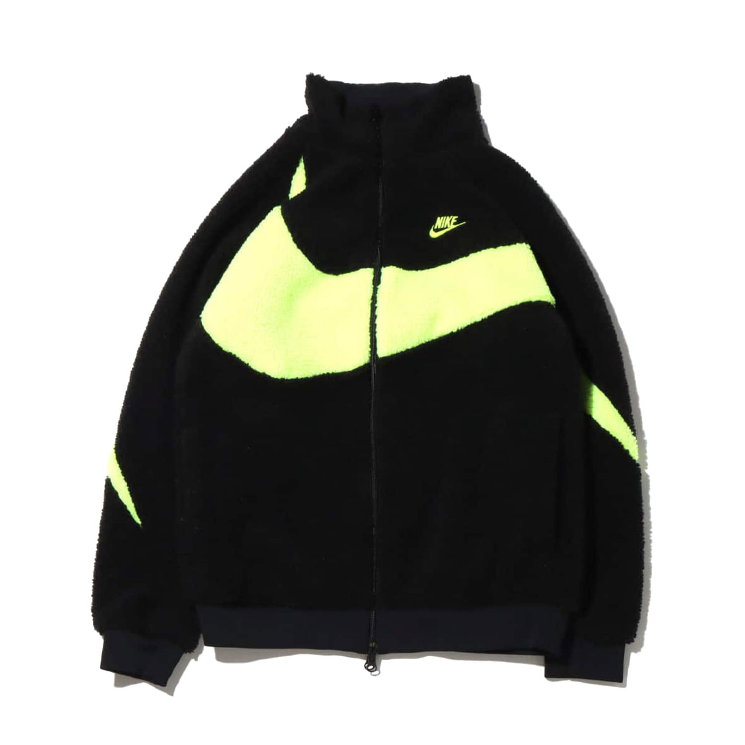 Bunda Nike Big Swoosh Reversible Boa Jacket Black Neon Čierna | BQ6546-017, 0