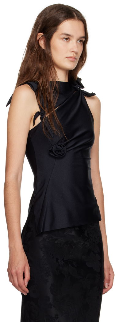 Šaty Coperni Coperni Asymmetric Flower Tank Top Čierna | COPT76545, 4