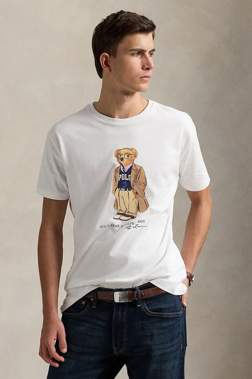 Tričko Polo by Ralph Lauren Polo Ralph Lauren Sscncmslm1 Printed T-Shirt Biela | 710974584