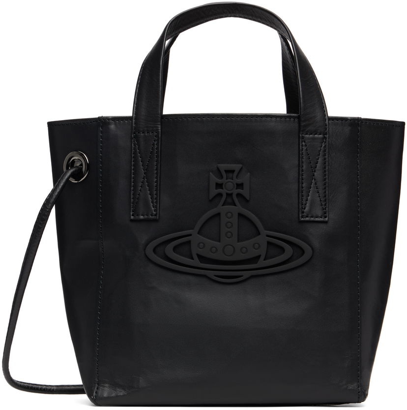Tote bag Vivienne Westwood Vivienne Westwood Sarah Small Leather Tote Čierna | 4D030006U-L00AN-