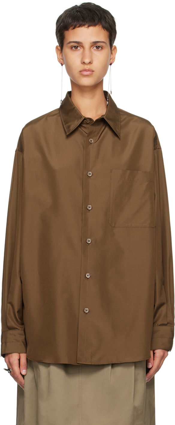 Košeľa LEMAIRE LEMAIRE Relaxed Shirt Hnedá | SH1039 LF1163, 0