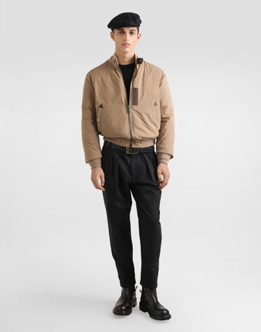 Bomber bunda Dolce & Gabbana Dolce & Gabbana Padded Satin Bomber Jacket Béžová | G9BRATFUSN0M3725, 1