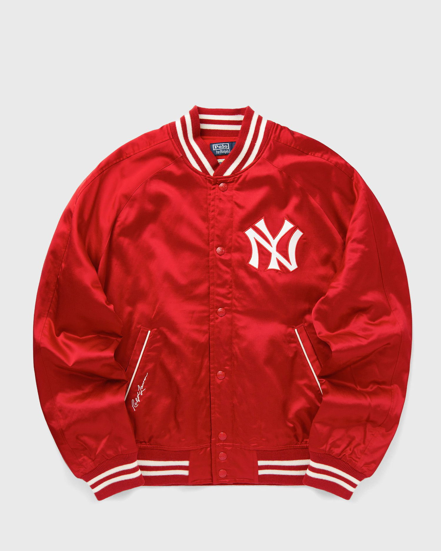 Bomber bunda Polo by Ralph Lauren Yankees Satin Bomber Jacket Červená | 710967439003, 0