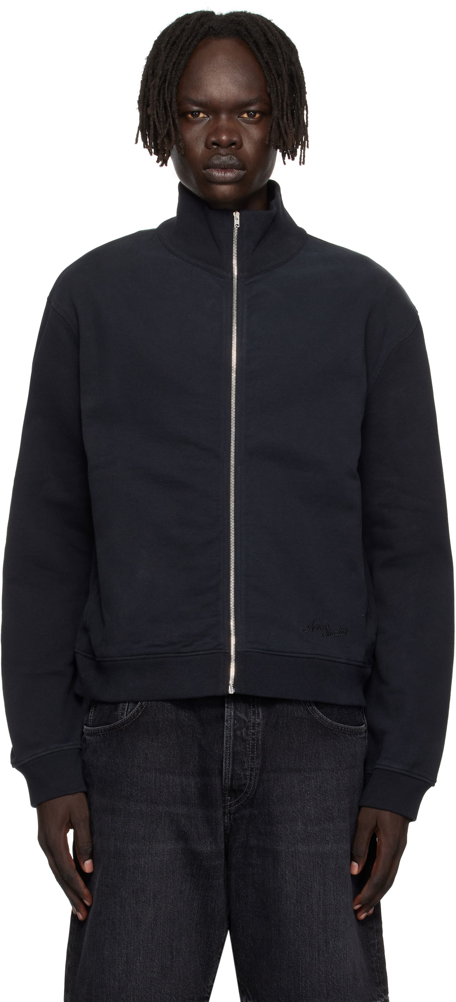 Mikina Acne Studios Acne Studios Zip-Up Sweatshirt Čierna | CI0200-, 0