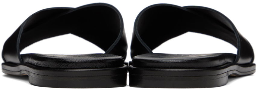 Doplnky Aeyde Aeyde Sonia Leather Crisscross Slide Sandals Čierna | A11-FS-BRNS08FL62-SS24-800-001, 1