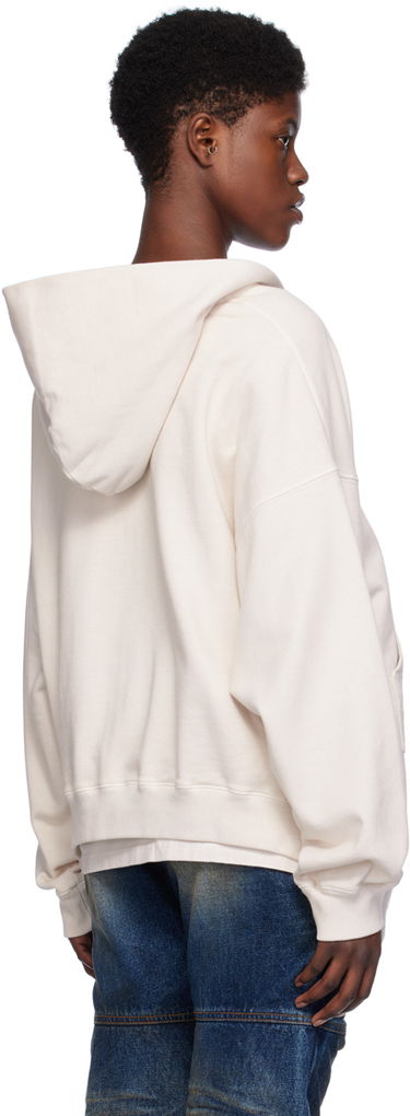 Mikina We11done We11done Printed Zip-Up Hoodie Béžová | WD-TJ0-24-812-U-WH, 2