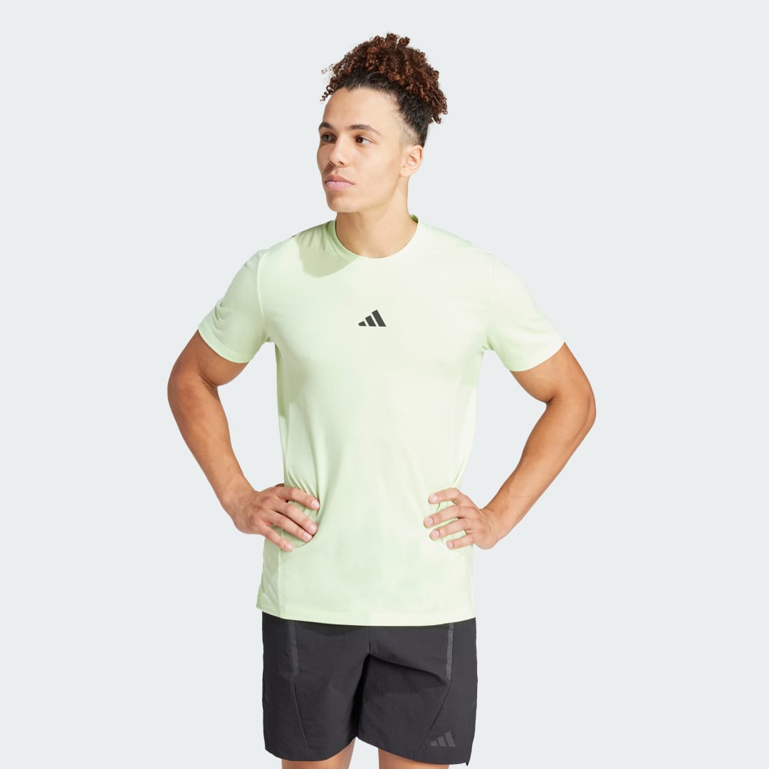Tričko adidas Performance Designed for Training Workout T-Shirt Zelené | IS3813, 1