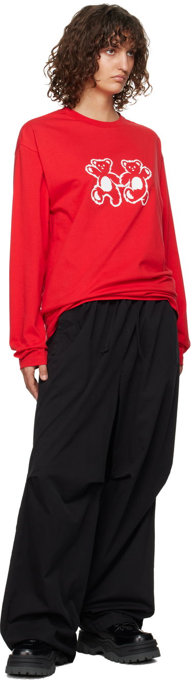 Tričko We11done We11done Teddy Twins Long Sleeve T-Shirt Červená | WD-TT3-24-750-U-RD, 3
