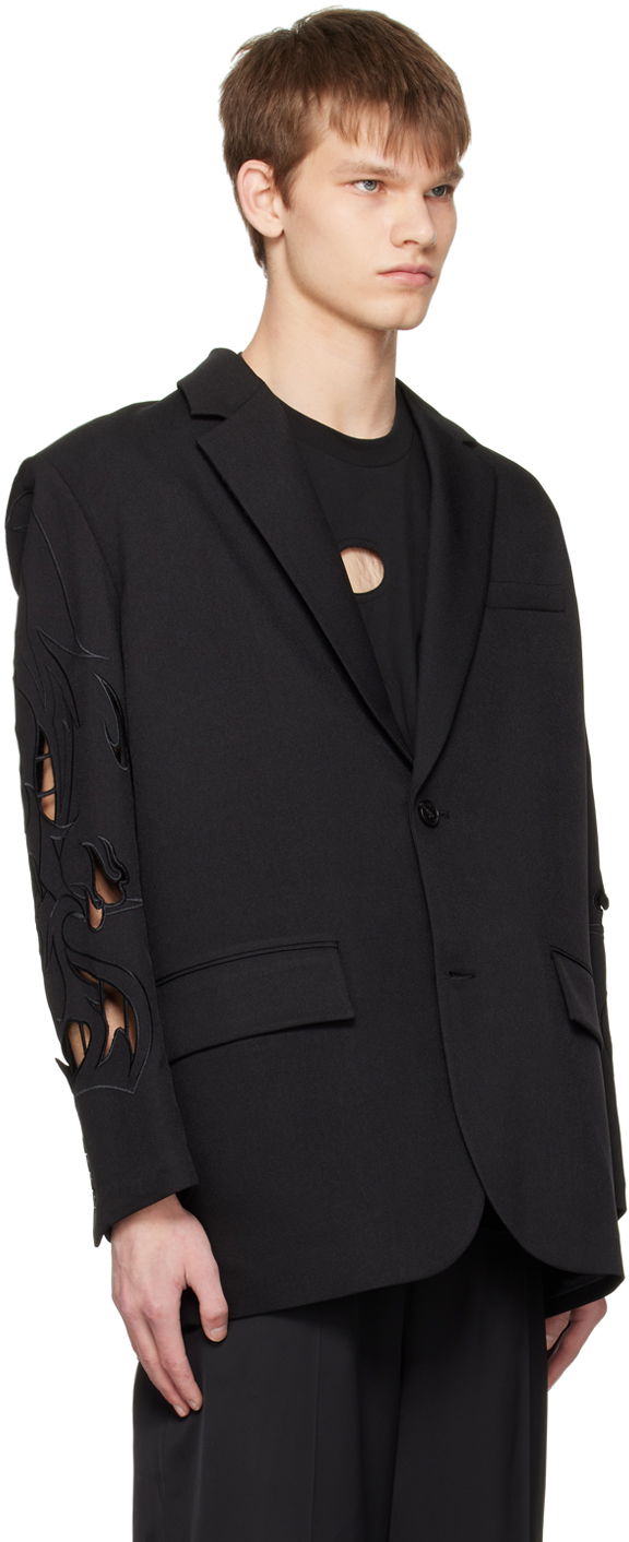 Bunda Feng Chen Wang Feng Chen Wang Phoenix Cutout Blazer Čierna | FUS15JK07, 1