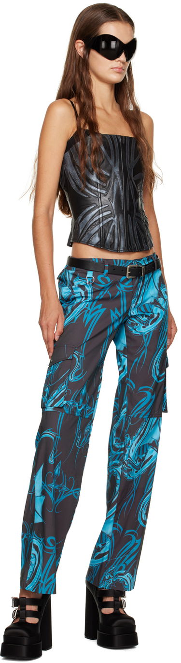 Tielko Miaou Miaou Chuck Leather Corset Čierna | 7051VLSLA, 3