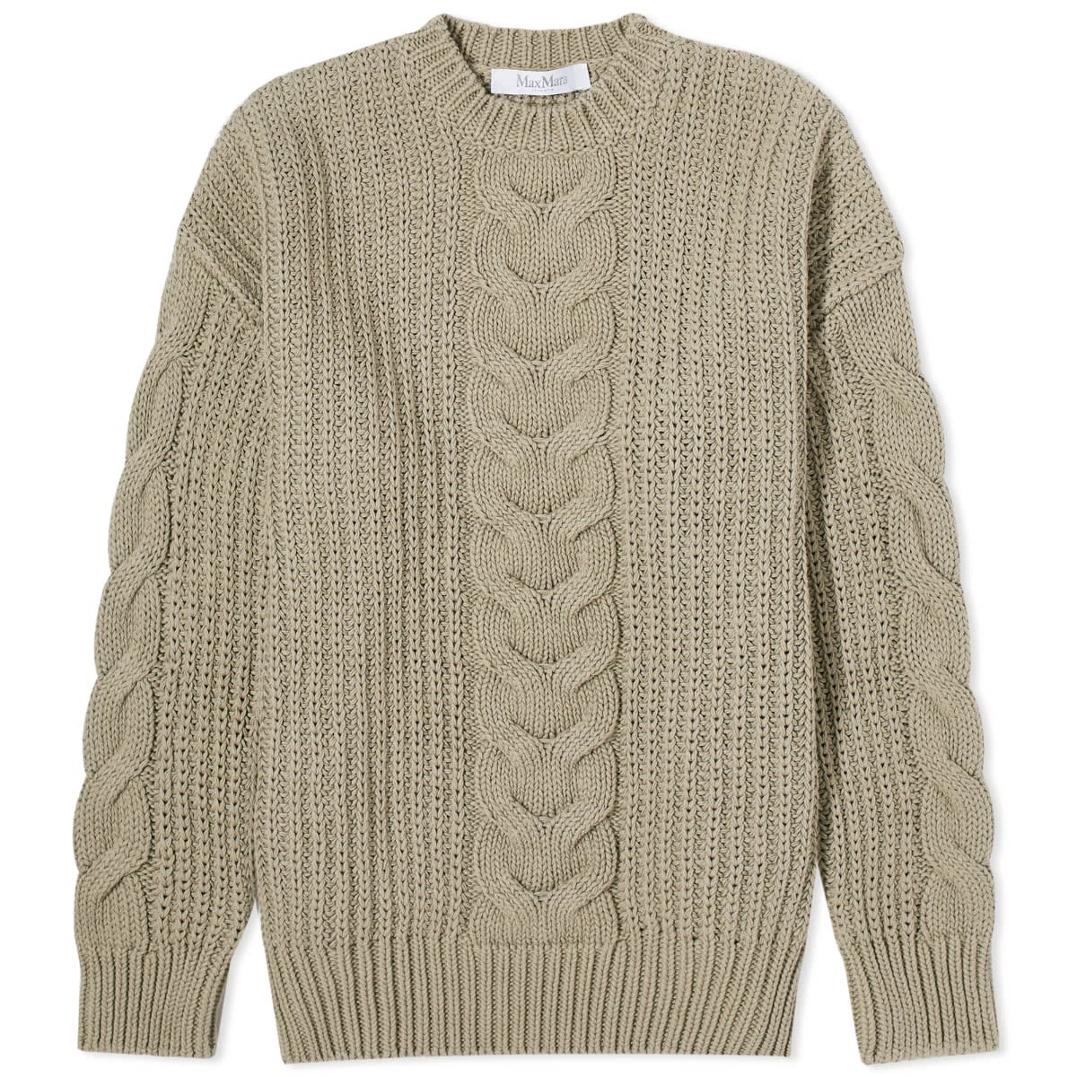 Sveter Max Mara Acciaio Cable Knit Jumper Zelené | 2411361213600-005, 1