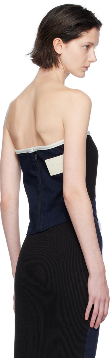Tielko Ottolinger Ottolinger Asymmetric Denim Tank Top Modrá | 1703411, 2