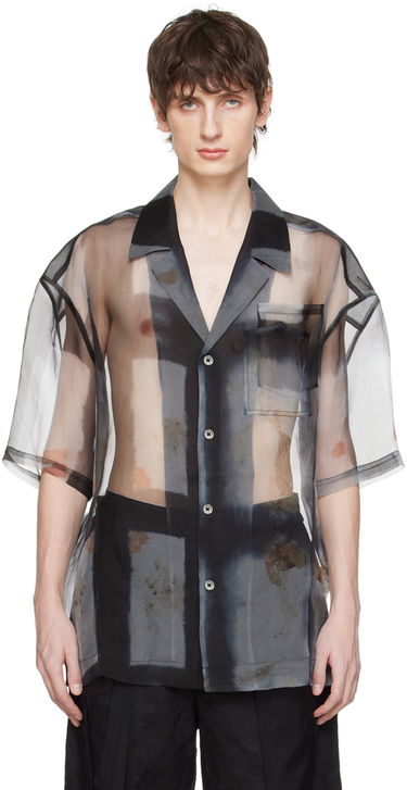 Košeľa Feng Chen Wang Feng Chen Wang Plant-Dyed Semi-Sheer Shirt Šedá | FUS17SR17, 0