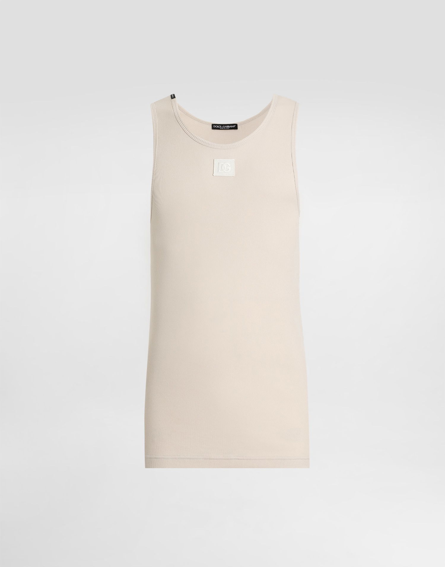 Tielko Dolce & Gabbana Ribbed Cotton Tank Top 54 Béžová | G8QG9ZFU7AVM0722, 0