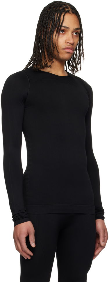 Tričko Rick Owens Rick Owens Hollywood Active Knit Long Sleeve T-Shirt Čierna | RU01E5691 KSP, 1