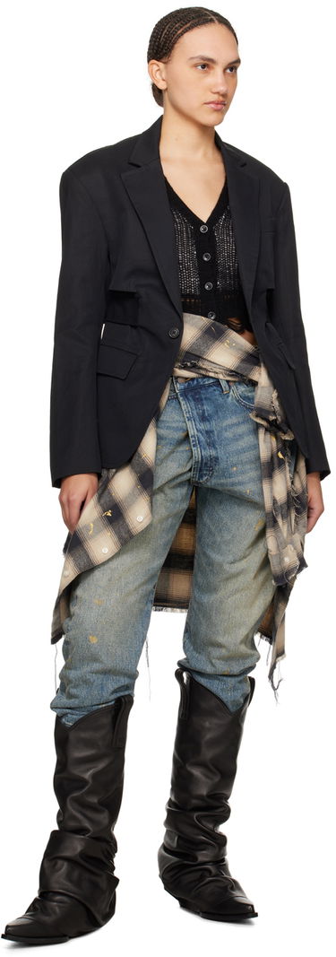 Bunda R13 R13 Oversized Blazer Čierna | R13WR244-R319B, 3