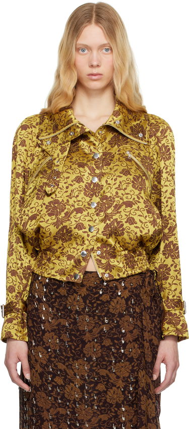 Bomber bunda Dries Van Noten Dries Van Noten Jacquard Bomber Jacket Žltá | 251-010506-1224, 0