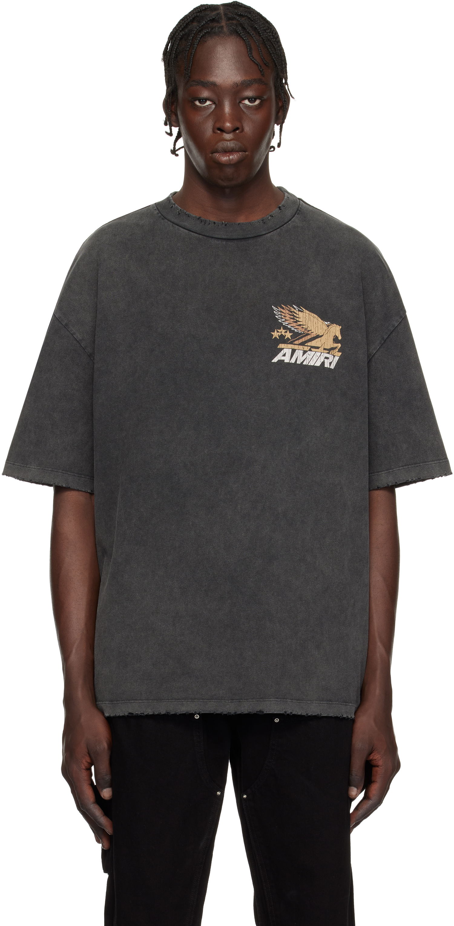 Tričko AMIRI Vintage Pegasus Oversized T-Shirt Čierna | AMJYTE1142, 0