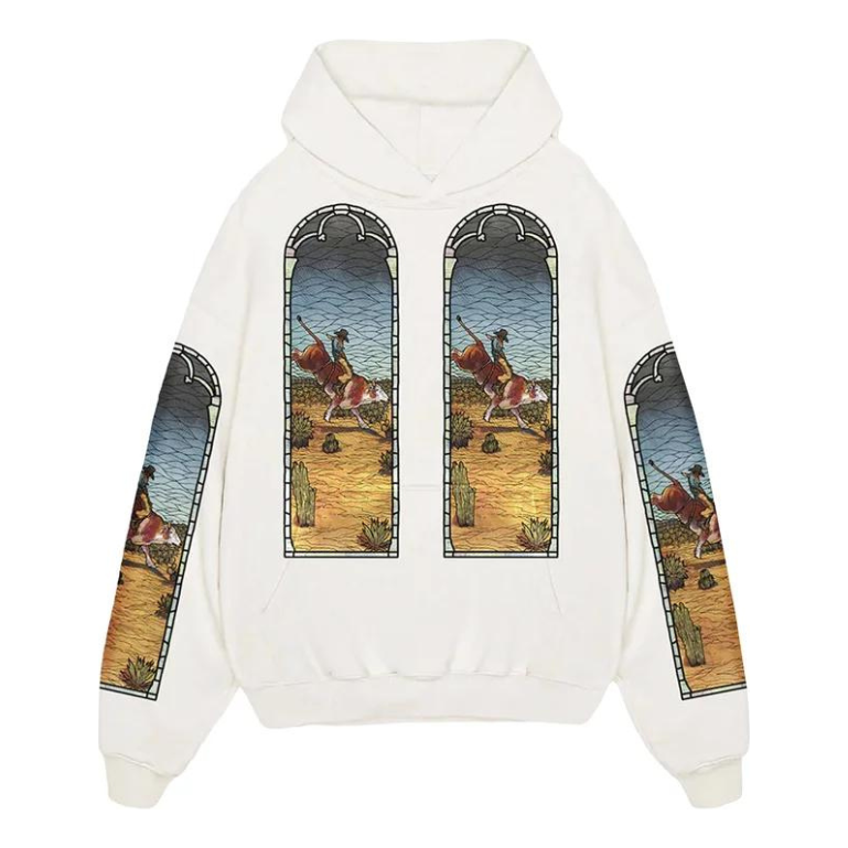 Mikina Who Decides War Who Decides War x EST Gee Stained Glass Print Hoodie Biela | WDSG627