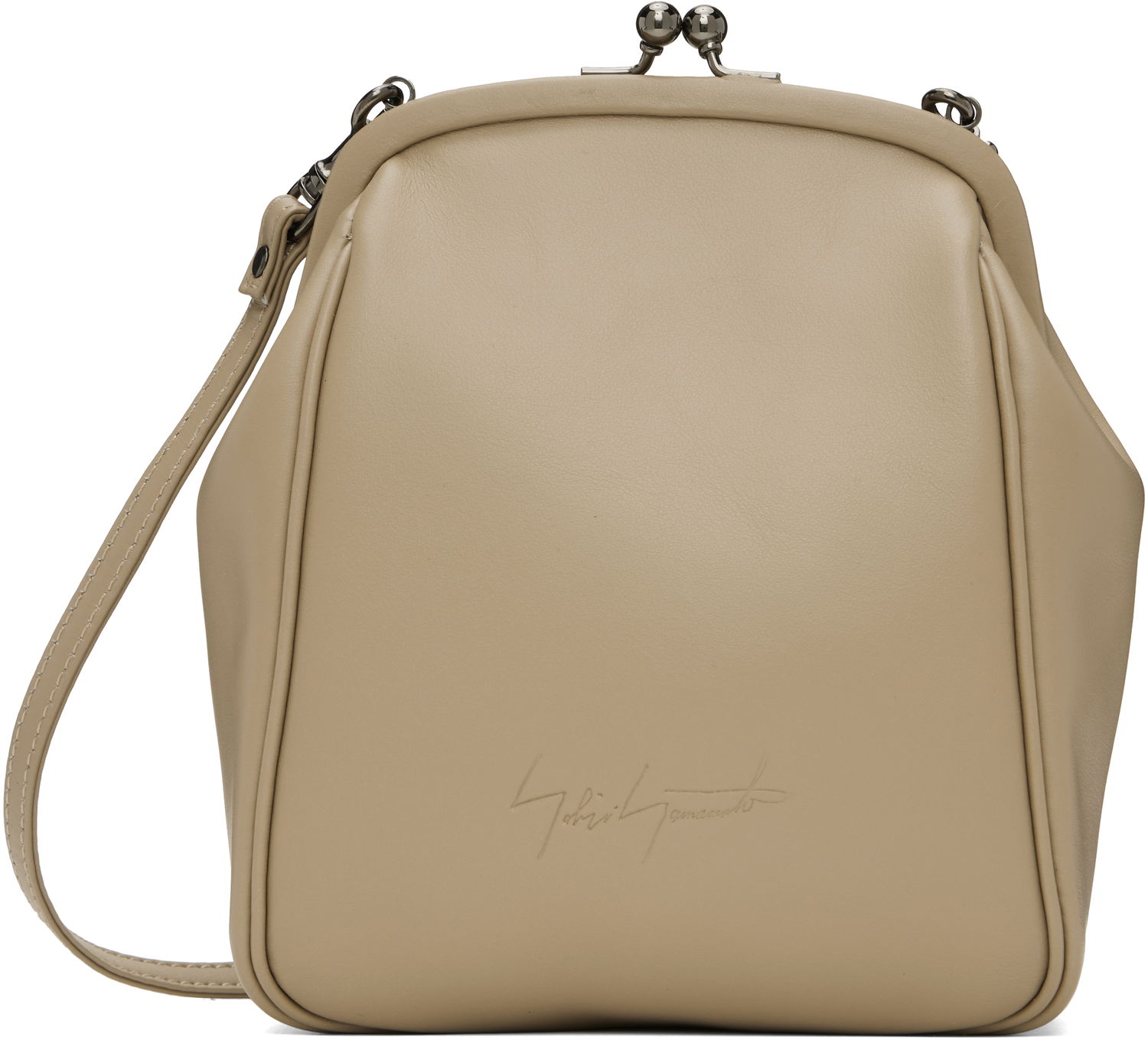 Taška cez rameno Yohji Yamamoto Clasp Shoulder Bag Béžová | D0-A92-707, 0