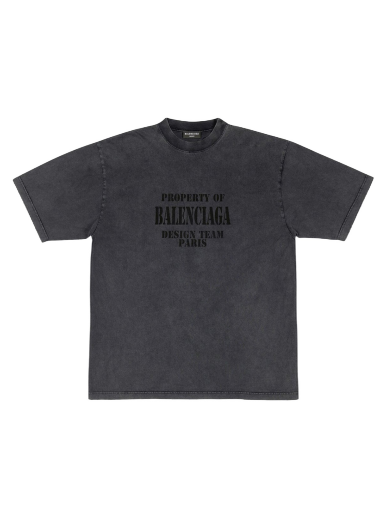 Tričko Balenciaga Property Large Fit Vintage T-shirt Čierna | 641675TMVH81055