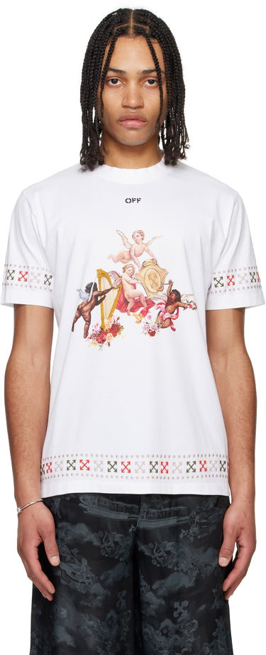 Tričko Off-White Off-White Putti Graphic T-Shirt Biela | OMAA027S25JER0020110, 0