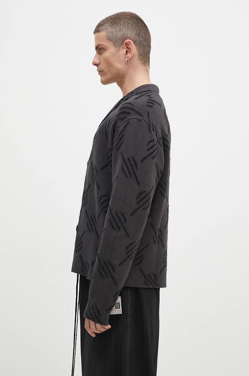 Sveter DAILY PAPER Kirabo Monogram Cardigan Čierna | 2421031, 1