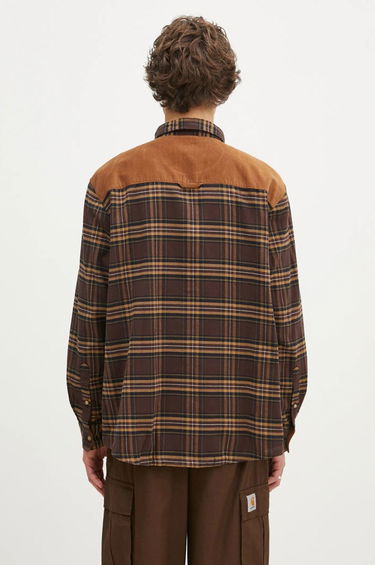 Košeľa Barbour Barbour Wolfwood OS Checked Shirt, Regular Fit Hnedá | MSH5508, 2