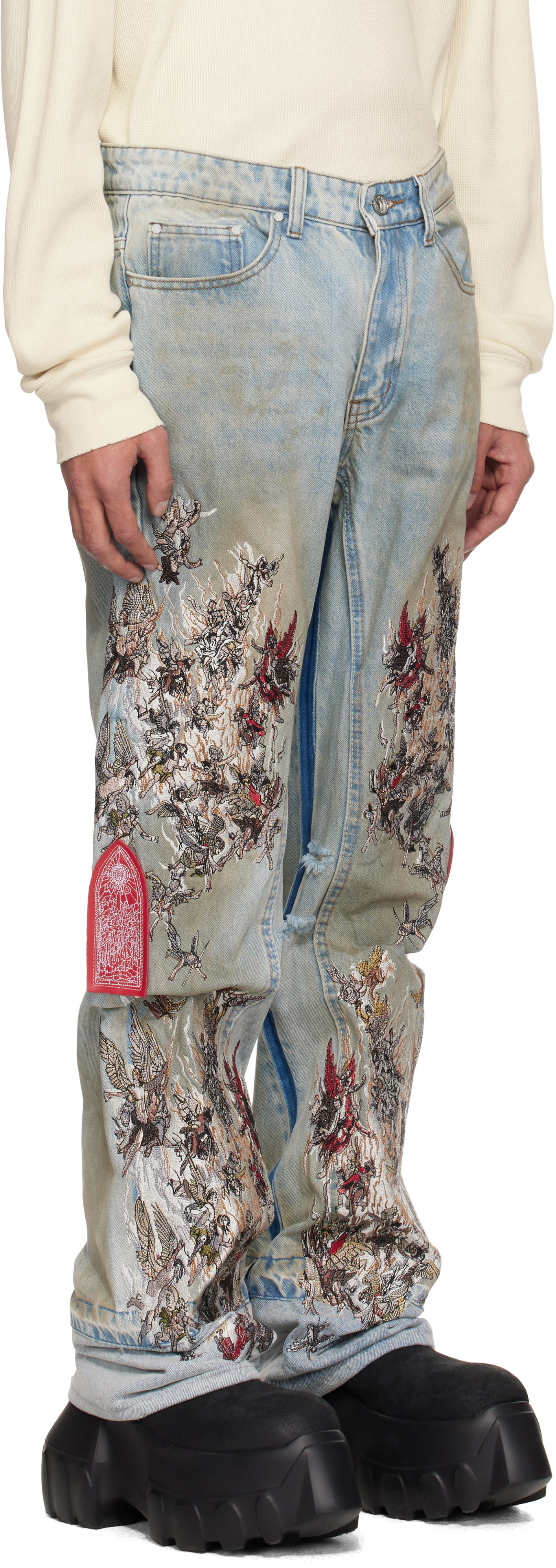 Džínsy Who Decides War Who Decides War Chaos Jeans Modrá | 1120670030SS25, 1