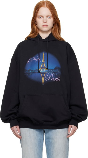 Mikina VETEMENTS VETEMENTS 'Night In Paris' Oversized Hoodie Čierna | UH76HD410B, 0