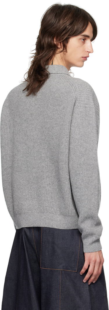 Sveter sage NATION Sage Nation Ribbed Polo Šedá | S098 POLO, 2