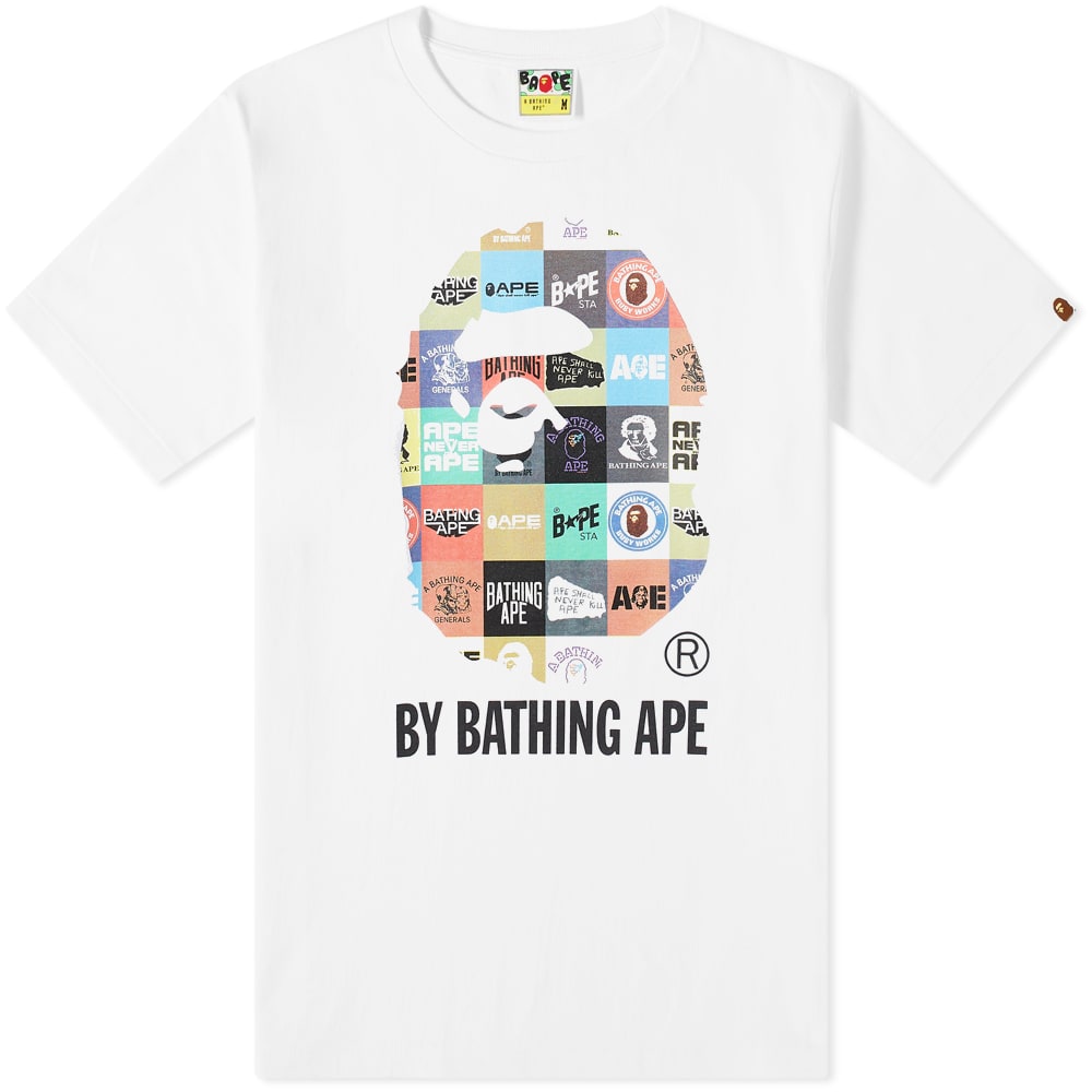 Tričko BAPE Classic Logo By Bathing Ape Tee Biela | 001TEI301028M-WHT, 0