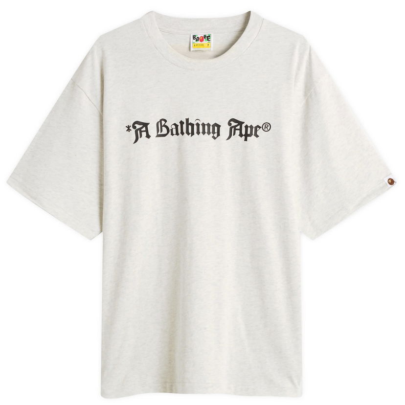 Tričko BAPE Gothic Logo T-Shirt Size Small Šedá | 001TEL801325M-GRY