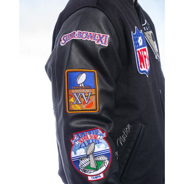 Bunda Mitchell & Ness NFL Blackout Collection Oakland Raiders Varsity Jacket Čierna | JK9935-ORABLCK, 3