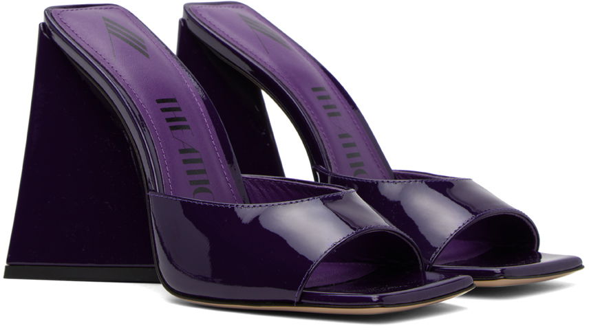 Attico Devon Patent Leather Heeled Mules