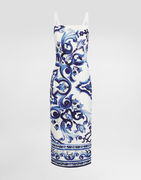 Dolce & Gabbana Majolica-Print Silk Dress