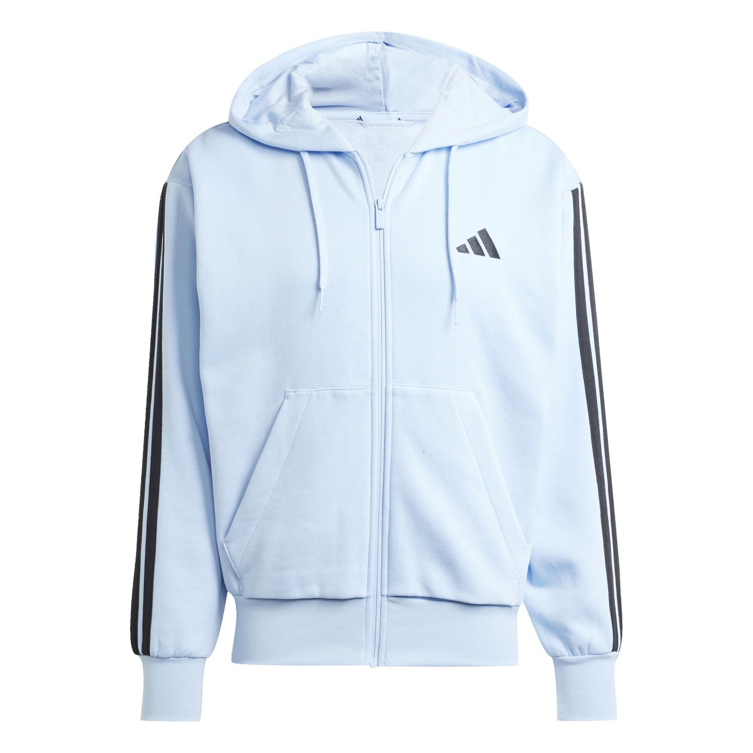 Mikina adidas Performance 3-Stripes Full-Zip Hoodie Modrá | JD1862, 0