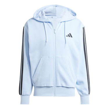 Mikina adidas Performance 3-Stripes Full-Zip Hoodie Modrá | JD1862, 0