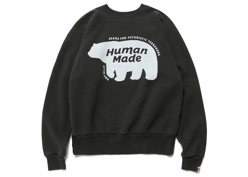 Mikina Human Made Crew Neck Raglan Sweatshirt Čierna | HM24CS019
