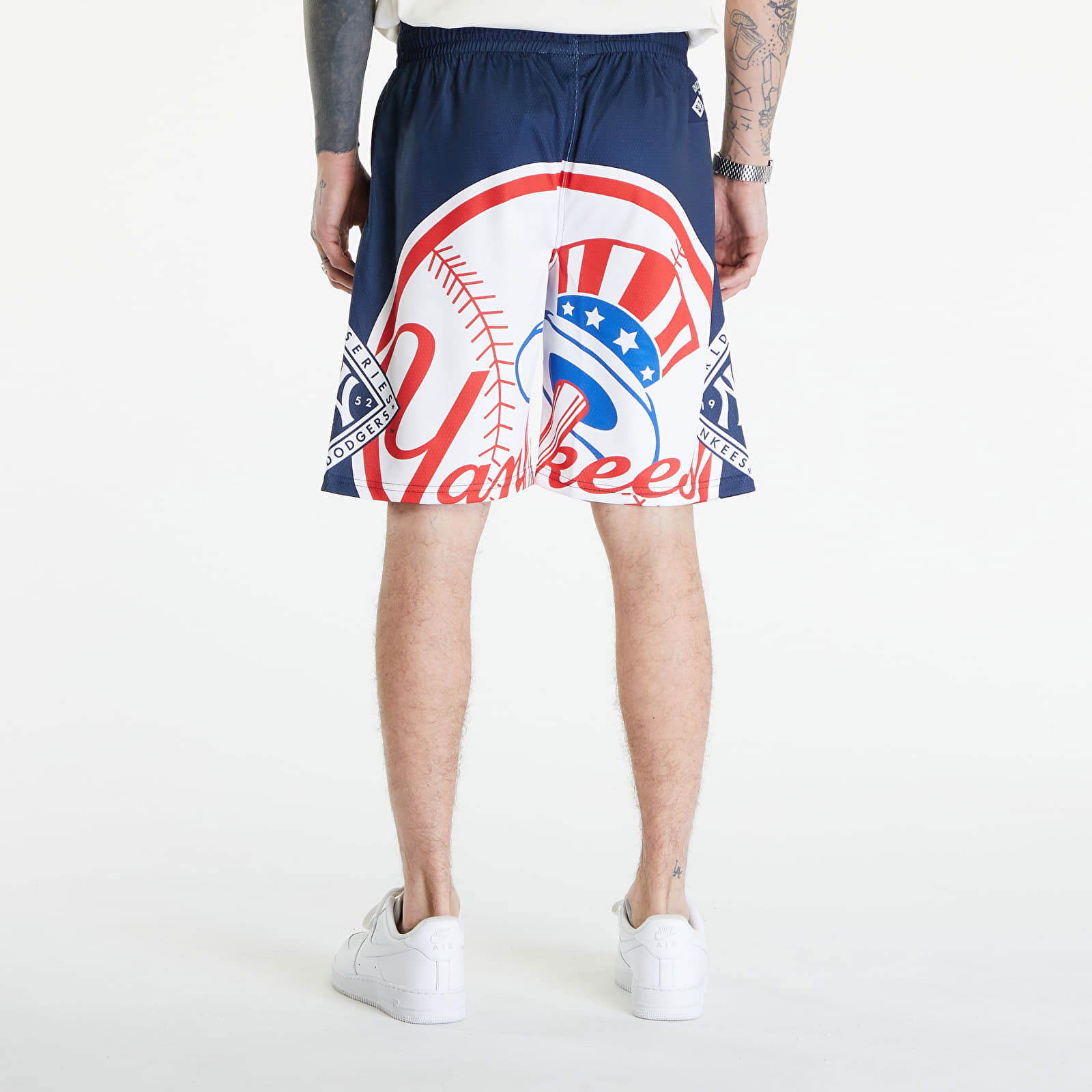 New York Yankees Large Logo Shorts Oceanside Blue