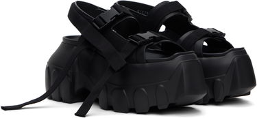 Starostlivosť o obuv Rick Owens Rick Owens Hollywood Mega Tractor Heeled Sandals Čierna | RP01E7866 LOO, 3
