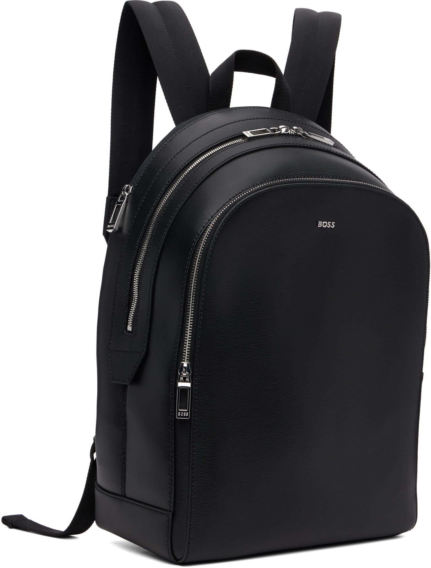 Batoh BOSS BOSS Leather Backpack Čierna | 50548273, 1