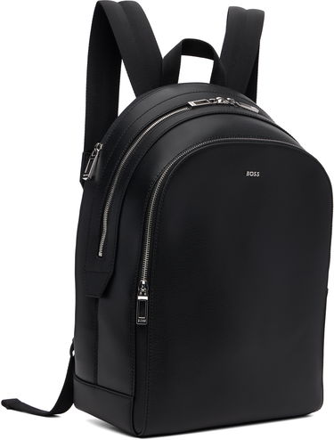 Batoh BOSS BOSS Leather Backpack Čierna | 50548273, 1