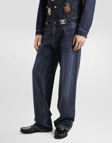 Džínsy Dolce & Gabbana Dolce & Gabbana Oversize Cotton Jeans Modrá | GWVNXZG8MU3S9001, 3