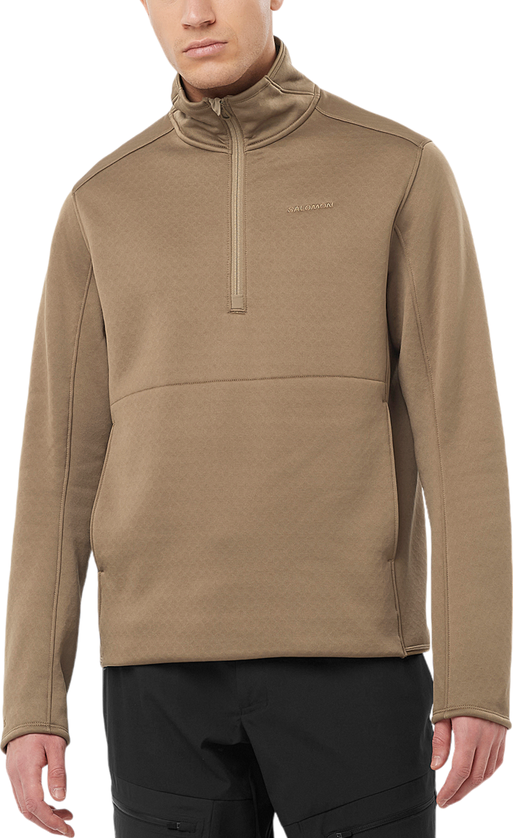 Mikina Salomon ESSENTIAL MIDWARM HZ Sweatshirt Hnedá | lc2329500