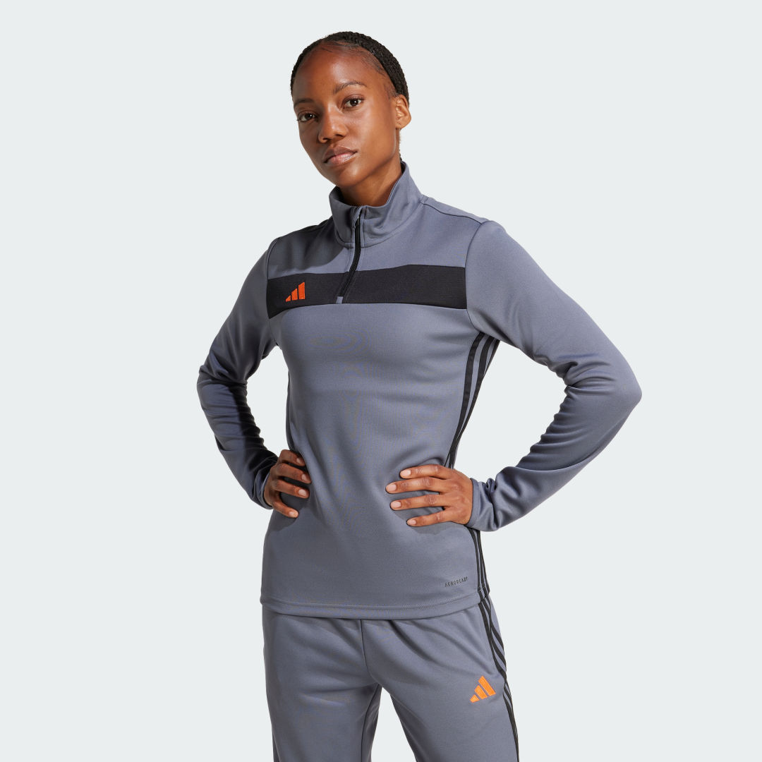 Mikina adidas Performance Tiro 25 Essentials Training 1/4 Zip Top Šedá | JD0552, 0