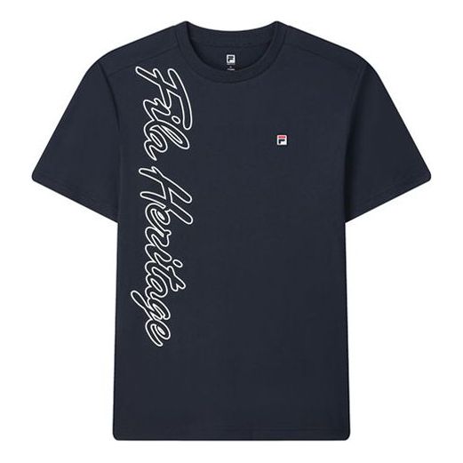 Tričko FILA Heritage Script Graphic Tee Navy | A51M123104F-NV