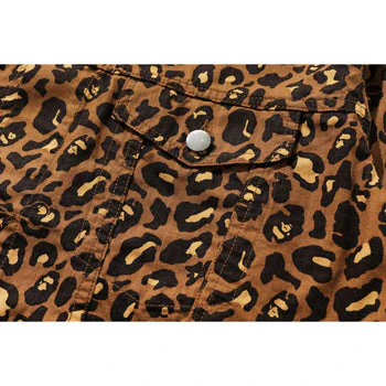 Bunda BAPE Bape Leopard Trucker Jacket Hnedá | 001LJG801015X, 1