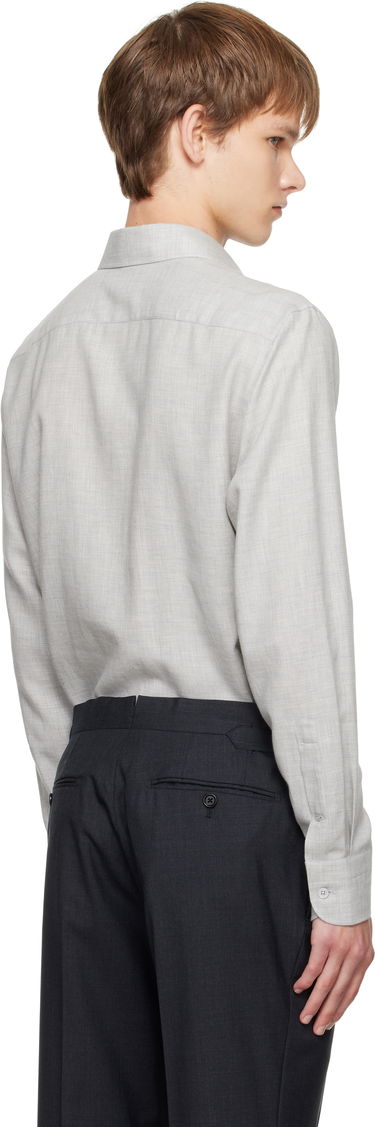 Košeľa Tom Ford TOM FORD Cashmere Melange Fluid Fit Shirt Šedá | HRN001-FMC247, 2